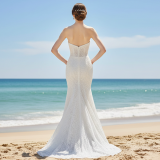 Sparkly Sequin Lace Mermaid Wedding Dresses