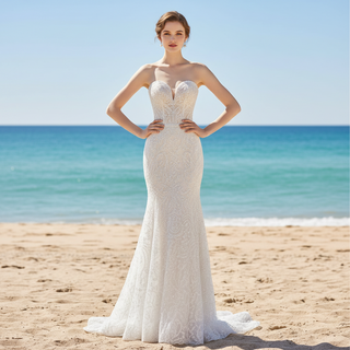 Sparkly Sequin Lace Mermaid Wedding Dresses