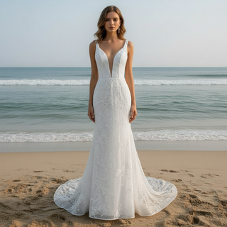 Mermaid Beach Wedding Dress