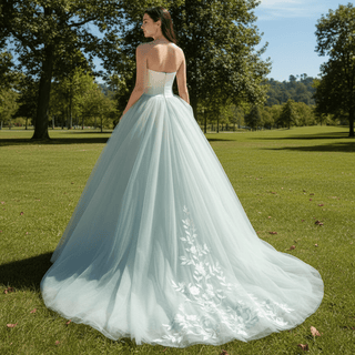 Light Green Long Gown Ruched Satin Tulle Homecoming Dress - Rosymae