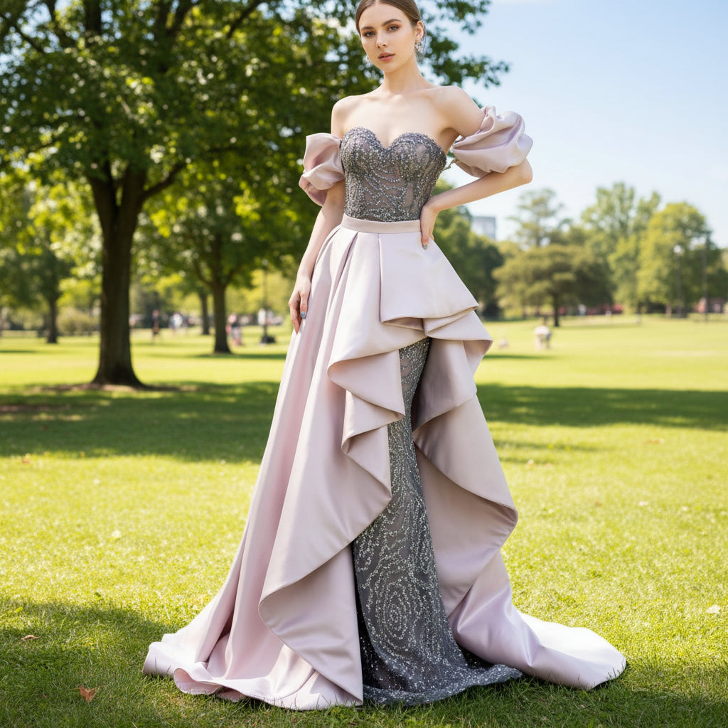 Detachable Skirt Prom Dresses with Sweetheart Neckline Rosymae Detachable Skirt Prom Dresses with Sweetheart Neckline Rosymae