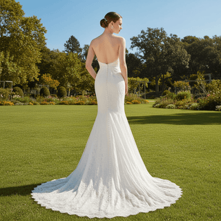 Lightweight Beach Mermaid Lace Bridal Wedding Dresses - Rosymae