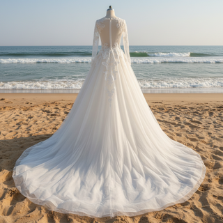 long-sleeve-a-line-bridal-wedding-dress-with-lace-appliqued