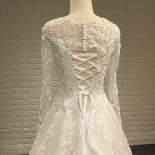 Sparkle Long Sleeve A-line Wedding Dresses with Beautiful Styles