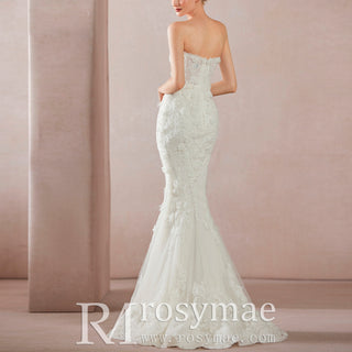 Elegant Lace Mermaid Wedding Dress with Long Sleeve Jacket