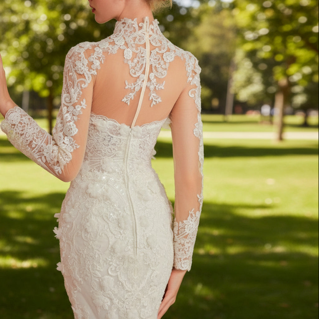 fitted lace wedding dress The Elizabeth Jacket Lela Rose fitted lace wedding dress The Elizabeth Jacket Lela Rose