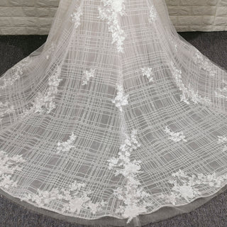 Long Sleeve Mermaid Style Lace Wedding Dress with Keyhole Back