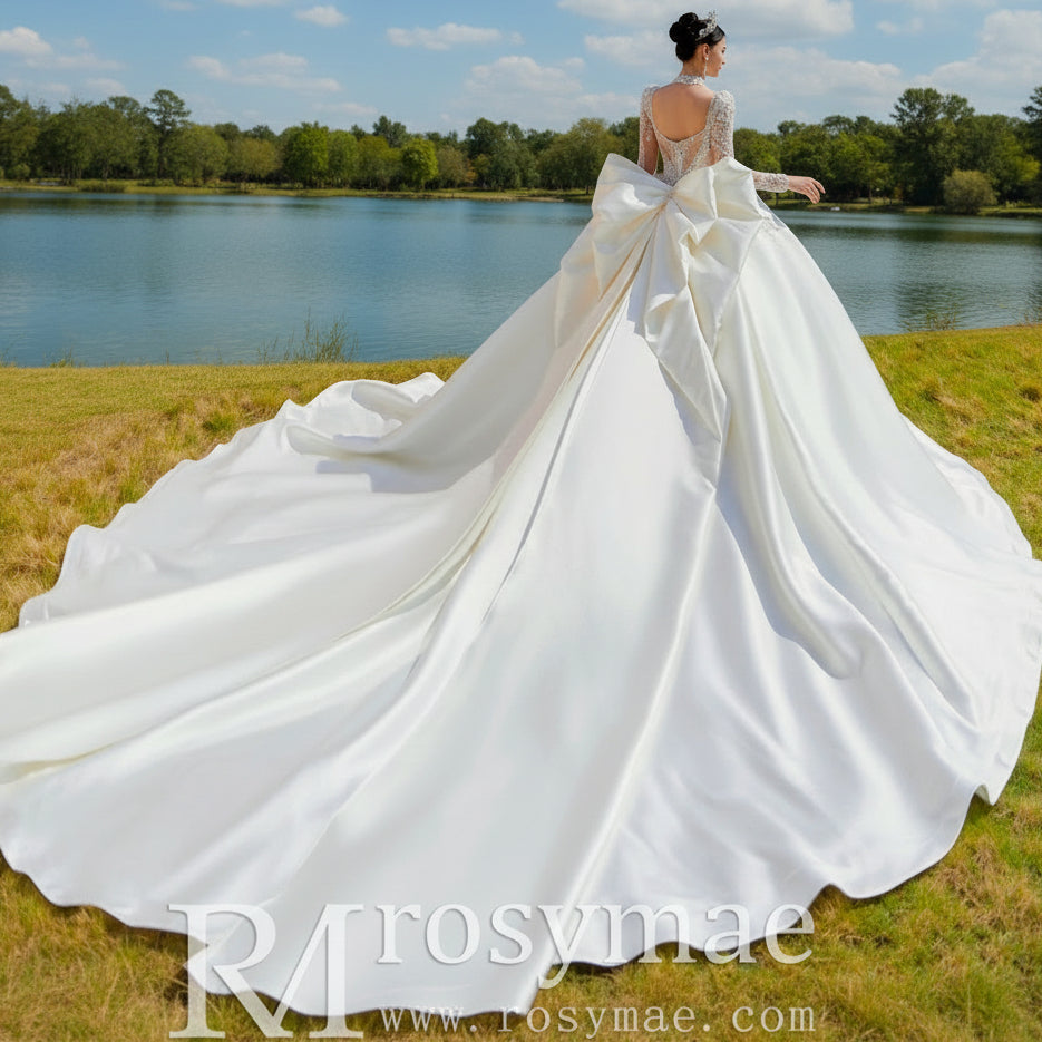 Luxurious Princess Ball Gown Wedding Dress with Long Train Luxurious Princess Ball Gown Wedding Dress with Long Train