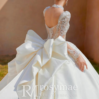 Luxurious Princess Ball Gown Wedding Dress with Long Train - Rosymae
