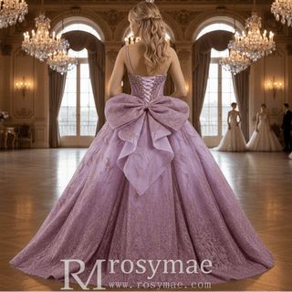 Luxury Candy Pink Quinceañera Gown with Glitter Tulle & Rhinestone Embellishments - Rosymae