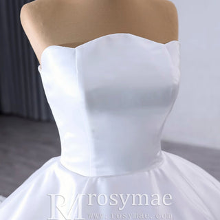 Luxury Ruffle Layered Wedding Dresses Asymmetrical Bridal Gown - Rosymae