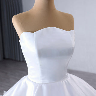 Luxury Ruffle Layered Wedding Dresses Asymmetrical Bridal Gown - Rosymae