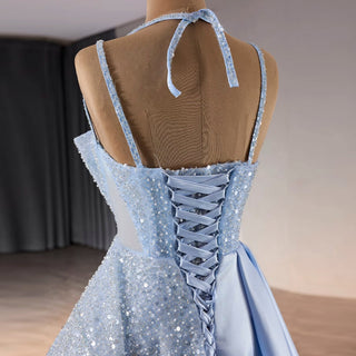 Luxury Sequins Long Formal Dress Evening Dress with Spagehtti Strap - Rosymae
