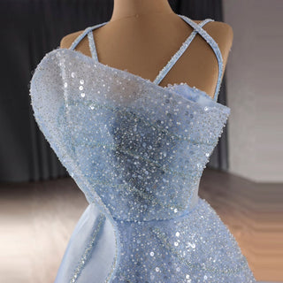 Luxury Sequins Long Formal Dress Evening Dress with Spagehtti Strap - Rosymae
