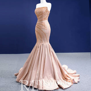Mermaid Evening Dress Beaded Elegant High-end Party Gown - Rosymae