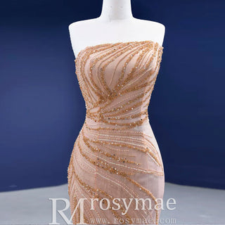 Mermaid Evening Dress Beaded Elegant High-end Party Gown - Rosymae