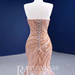 Mermaid Evening Dress Beaded Elegant High-end Party Gown - Rosymae