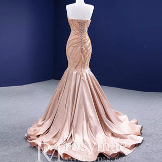 Mermaid Evening Dress Beaded Elegant High-end Party Gown - Rosymae
