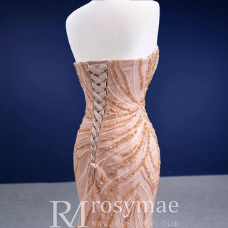 Mermaid Evening Dress Beaded Elegant High-end Party Gown - Rosymae
