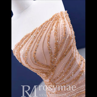 Mermaid Evening Dress Beaded Elegant High-end Party Gown - Rosymae