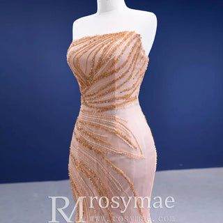 Mermaid Evening Dress Beaded Elegant High-end Party Gown - Rosymae
