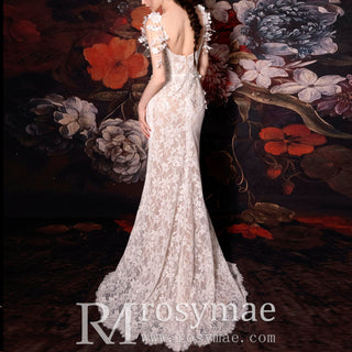 Floral Lace Mermaid Wedding Dress