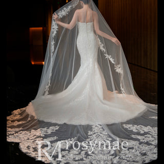 Mermaid Lace Wedding Dress with Long Sleeve Jacket