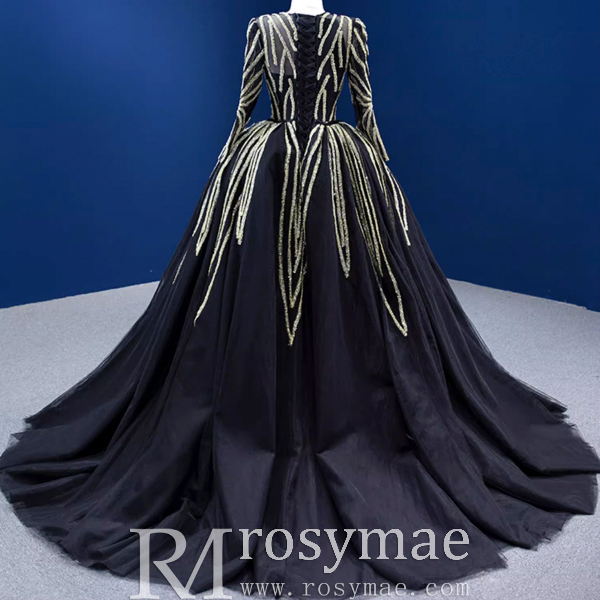 Mermaid Muslim Formal Dress Elegant Party Dress With 2 In 1 Long Sleeve - Rosymae