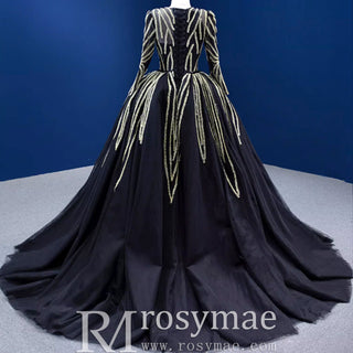Mermaid Muslim Formal Dress Elegant Party Dress With 2 In 1 Long Sleeve - Rosymae