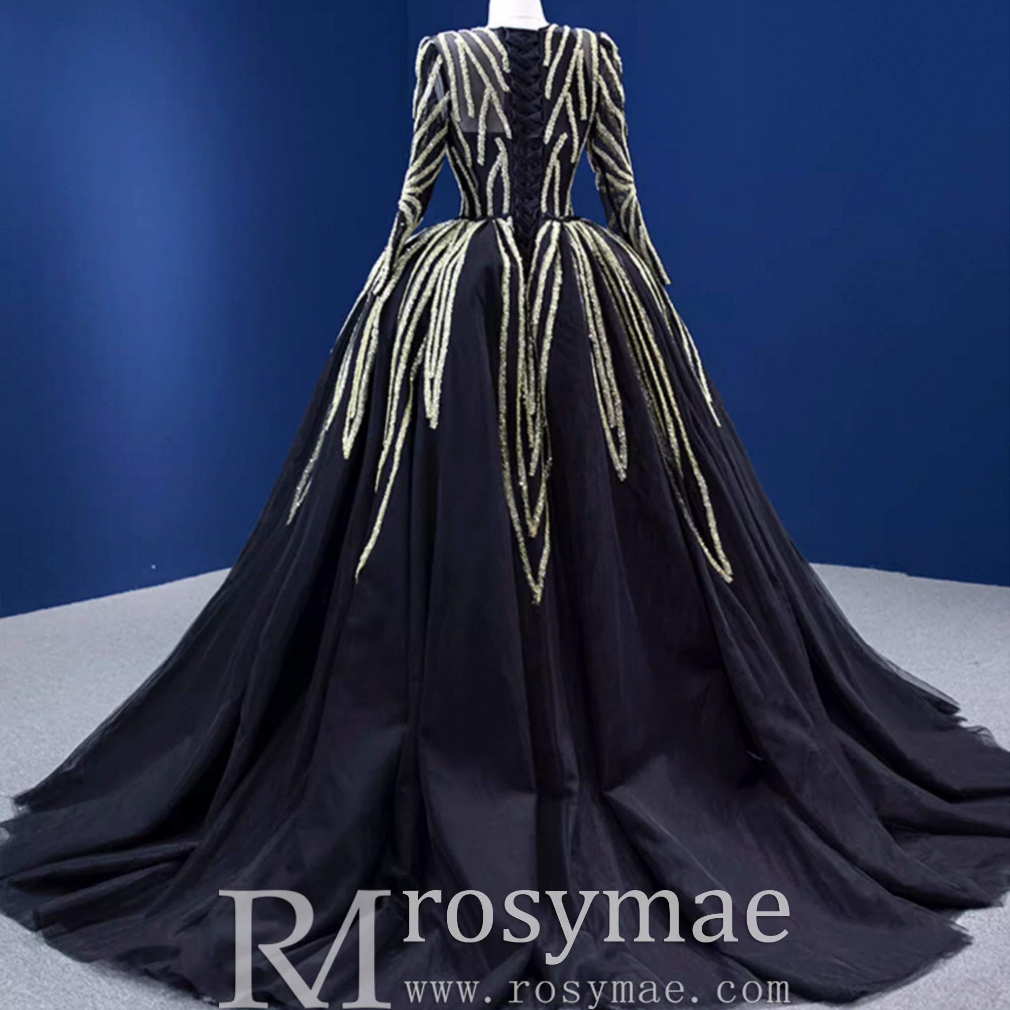 Mermaid Muslim Formal Dress Elegant Party Dress With 2 In 1 Long Sleeve - Rosymae