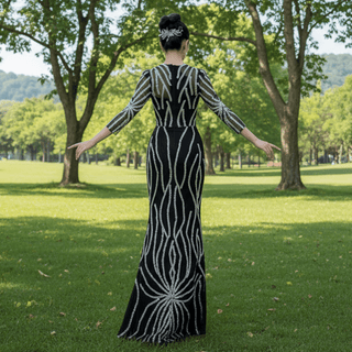Mermaid Muslim Formal Dress Elegant Party Dress With 2 In 1 Long Sleeve - Rosymae