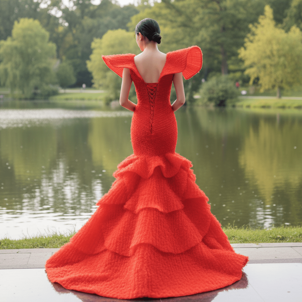 Mermaid Princess Tiers Prom Dress Luxury Custom Evening Gowns - Rosymae