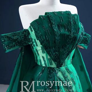Mermaid Strapless Luxury Prom Dress Sequins Evening Gowns - Rosymae