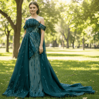Mermaid Strapless Luxury Prom Dress Sequins Evening Gowns - Rosymae