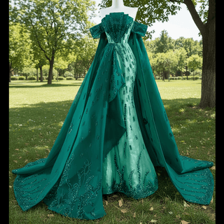Mermaid Strapless Luxury Prom Dress Sequins Evening Gowns - Rosymae