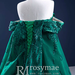 Mermaid Strapless Luxury Prom Dress Sequins Evening Gowns - Rosymae