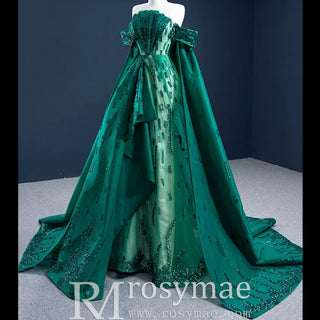 Mermaid Strapless Luxury Prom Dress Sequins Evening Gowns - Rosymae