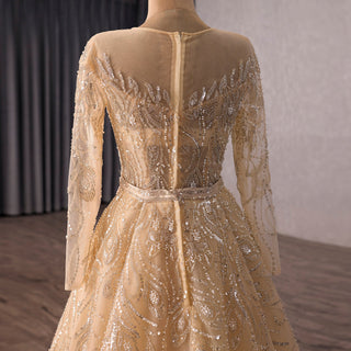 Mermaid Wedding Dress with Heavy Beading Detachable Overskirt & Boat Neckline - Rosymae