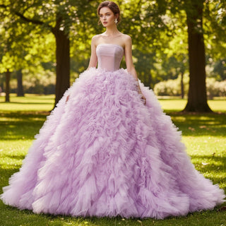 Modern Quinceanera Dress Puffy Ruffle Quince Dress & Gowns - Rosymae