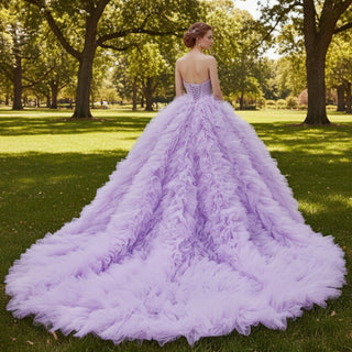 Modern Quinceanera Dress Puffy Ruffle Quince Dress & Gowns - Rosymae