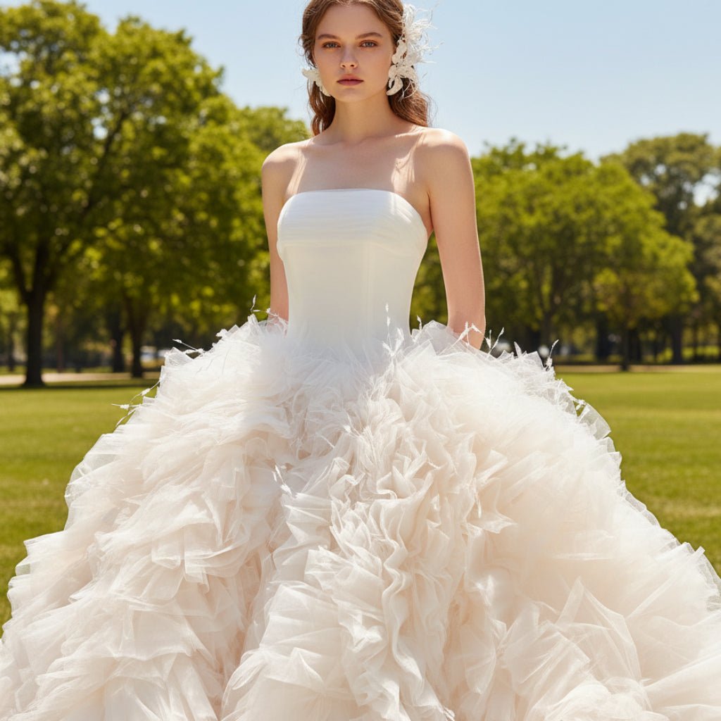 Modern Quinceanera Dress Puffy Ruffle Quince Dress & Gowns - Rosymae