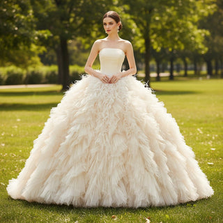 Modern Quinceanera Dress Puffy Ruffle Quince Dress & Gowns - Rosymae