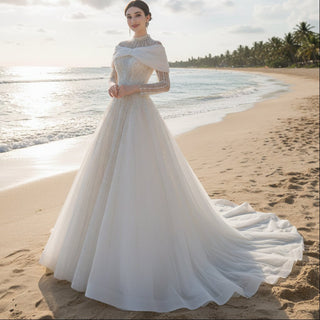 bride muslim dress Bridal Looks - The Ultimate Guide within 15 days Muslim Style High Neck Sparkly