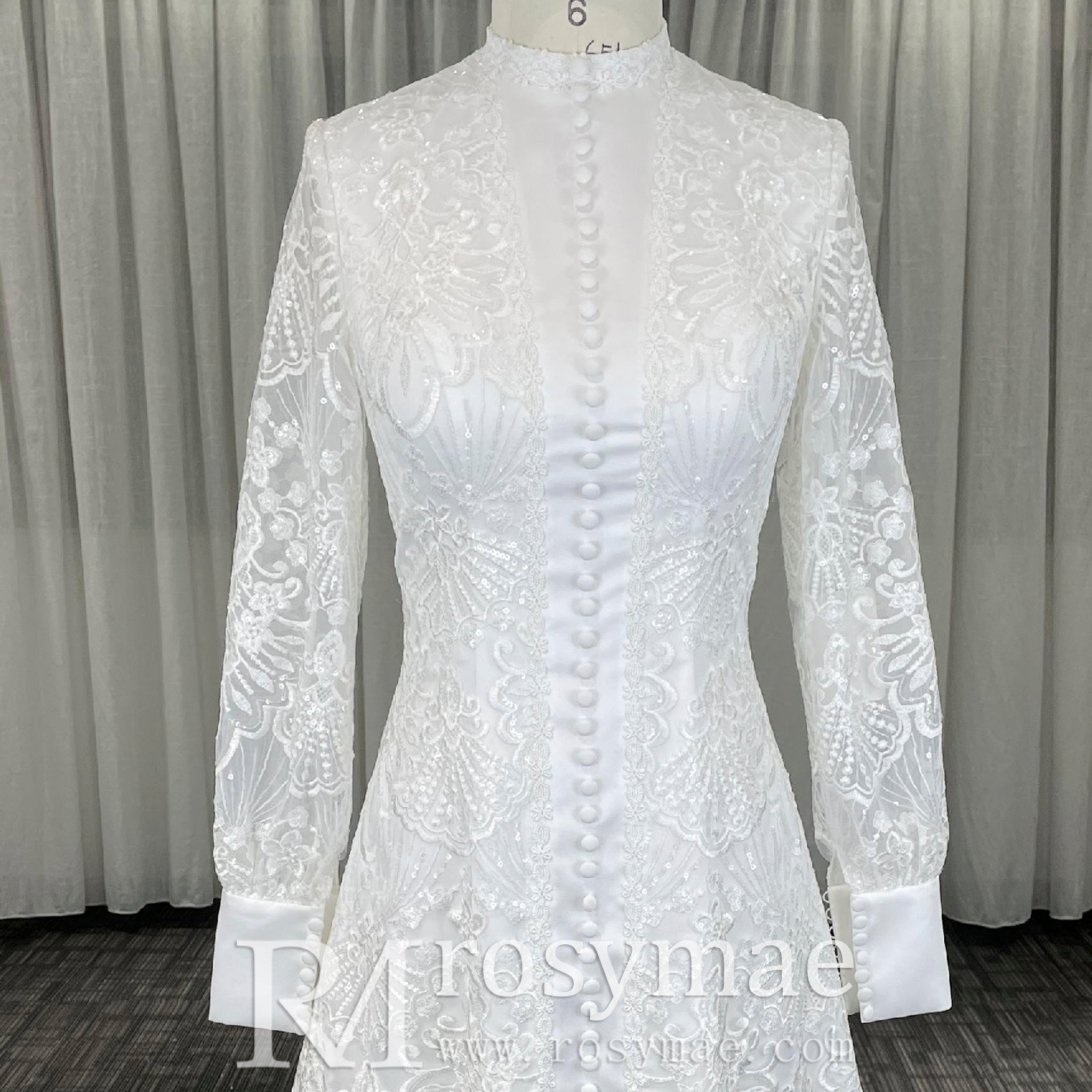 Vintage Knee Length Wedding Dress | Midi Wedding Dress for Older Brides Champagne / 14 Vintage Knee Length Wedding Dress | Midi Wedding Dress for Older Brides Champagne / 14