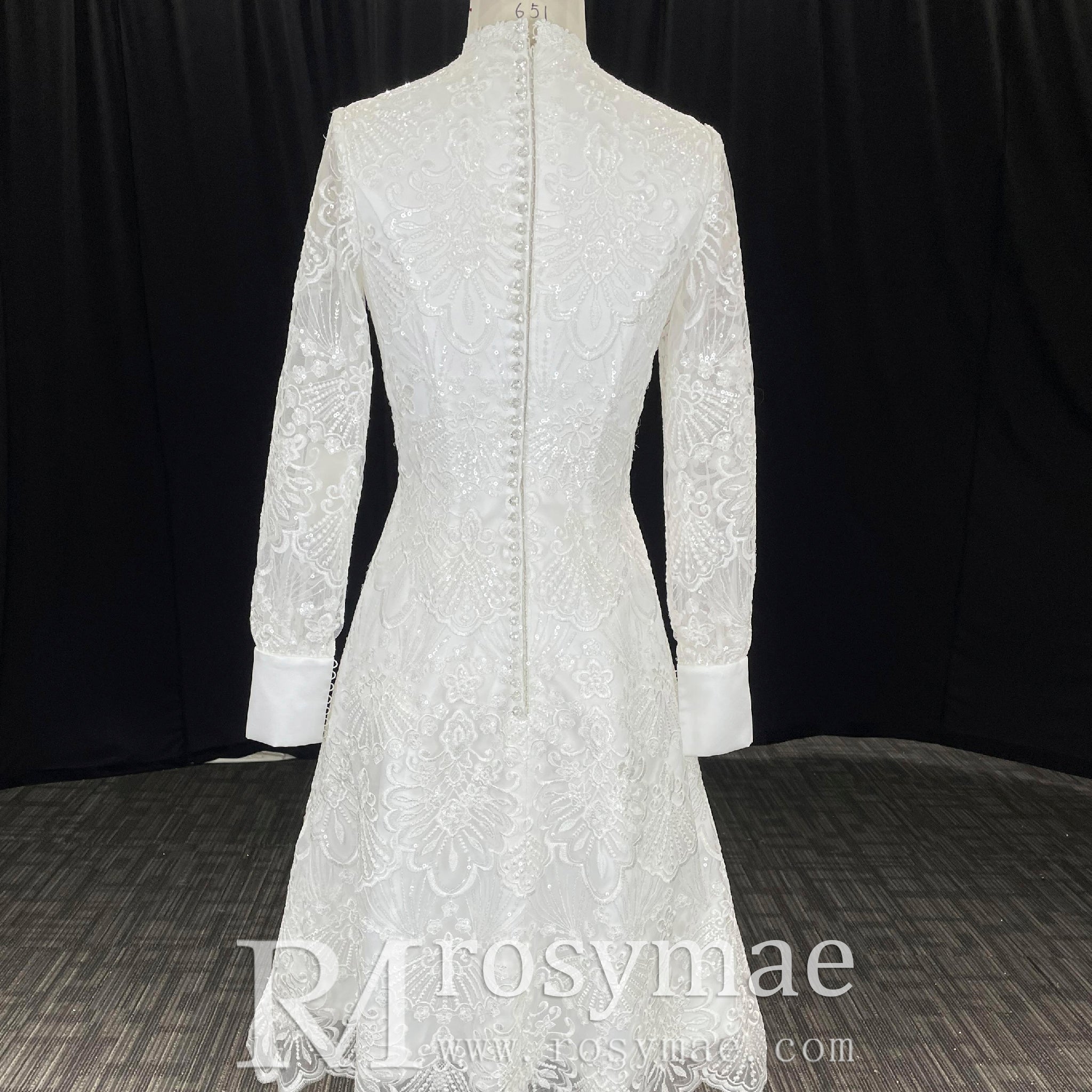 Vintage Knee Length Wedding Dress | Midi Wedding Dress for Older Brides Rosymae Vintage Knee Length Wedding Dress | Midi Wedding Dress for Older Brides Rosymae