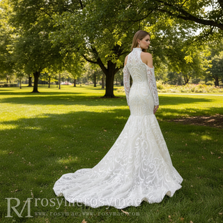 Stylish Off The Shoulder O-Neck Wedding Dresses For Brides