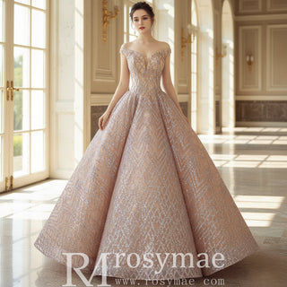Blush Pink Quinceanera Dress Off The Shoulder Sweet 15 16 Ball Gown Blush / 0 Blush Pink Quinceanera Dress Off The Shoulder Sweet 15 16 Ball Gown Blush / 0