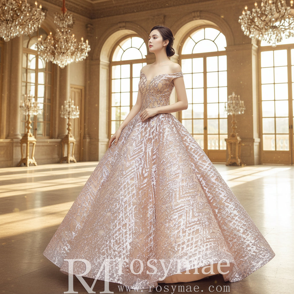 Blush Pink Quinceanera Dress Off The Shoulder Sweet 15 16 Ball Gown Blush / 0 Blush Pink Quinceanera Dress Off The Shoulder Sweet 15 16 Ball Gown Blush / 0