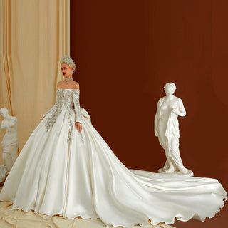 Spaghetti Strap Mermaid Trumpet Grid Pattern Lace Bridal Wedding Dress –  Rosymae