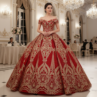 Multicolor Sparky Sequins Off The Shoulder Ball Gown Quinceanera Dresses